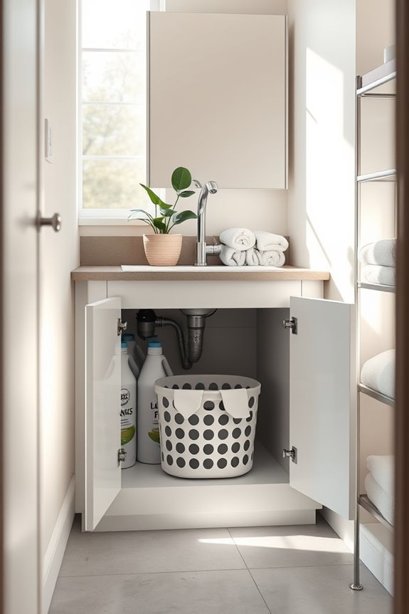 under sink laundry storage solutions