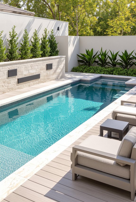 underwater enabled integrated pool audio