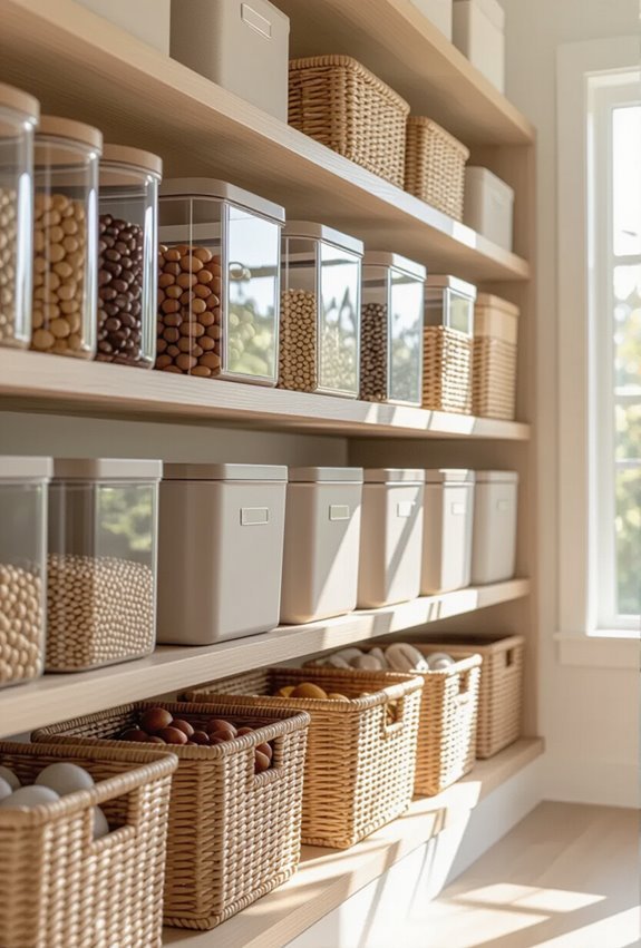 uniform bins for pantry