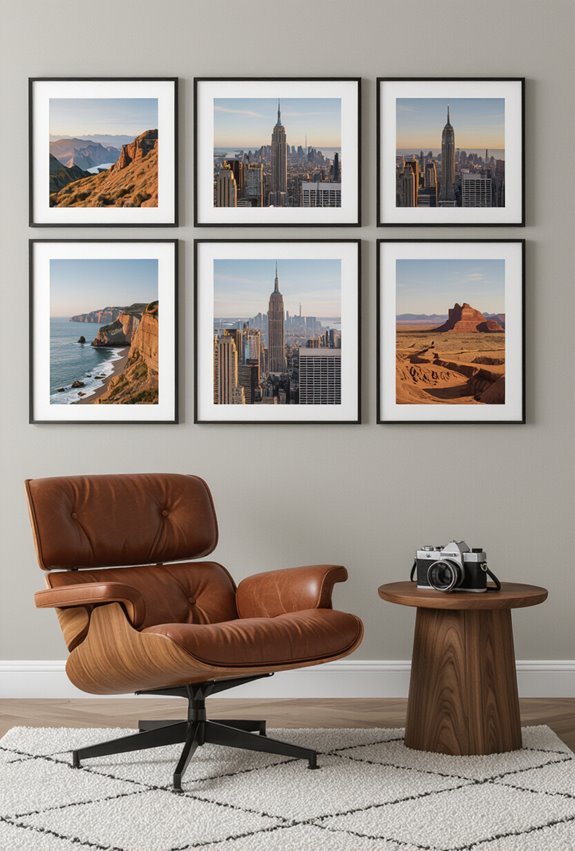 uniform framed travel photo grid