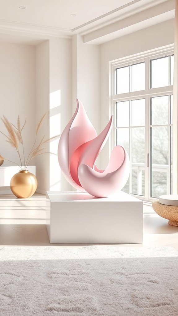 unique abstract pink sculptures