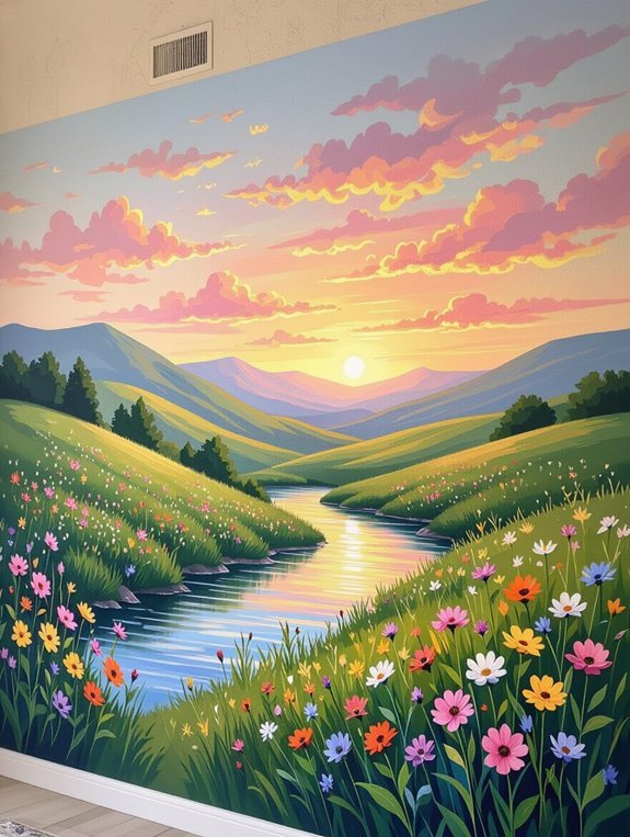 unique artistic wall transformation