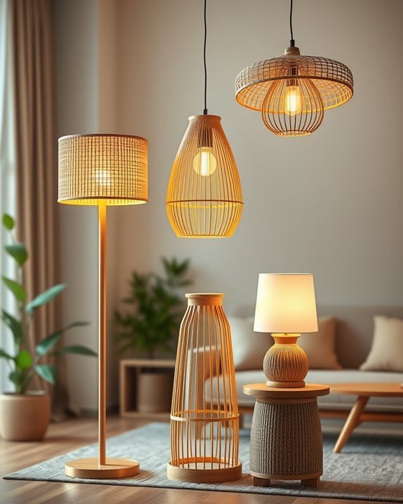 unique bamboo lighting fixtures