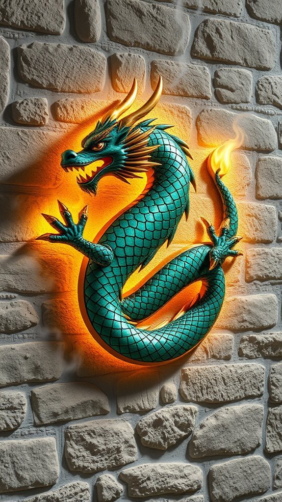 unique dragon wall decor