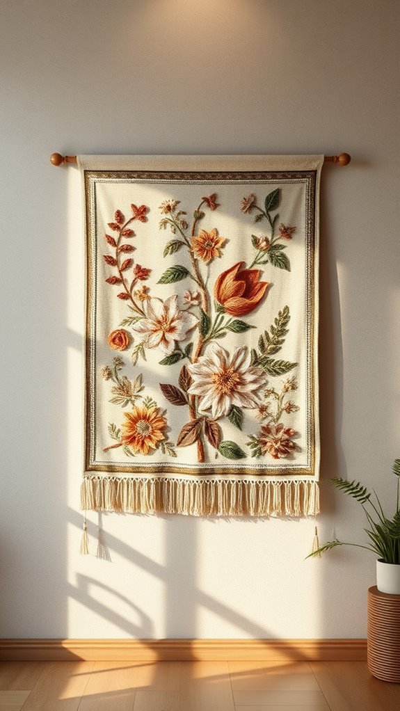 unique embroidered wall art