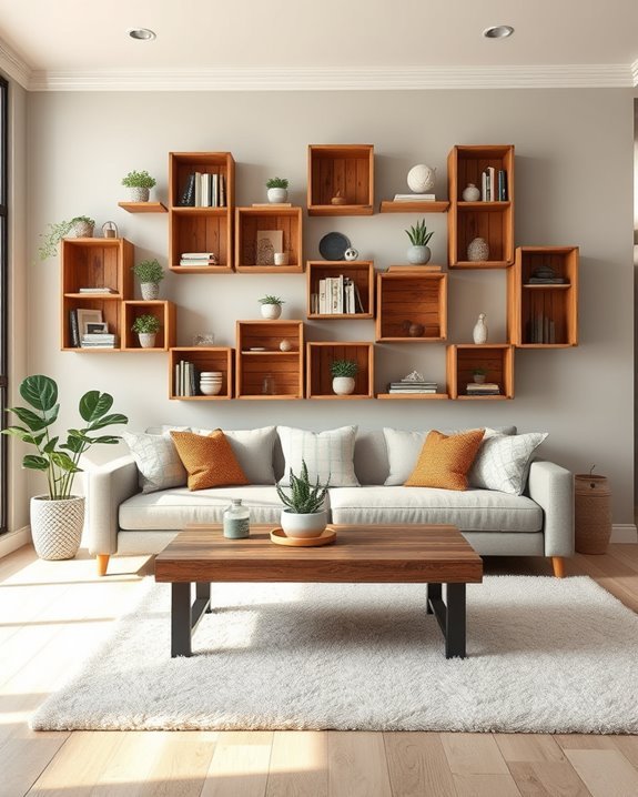 unique functional wall shelves