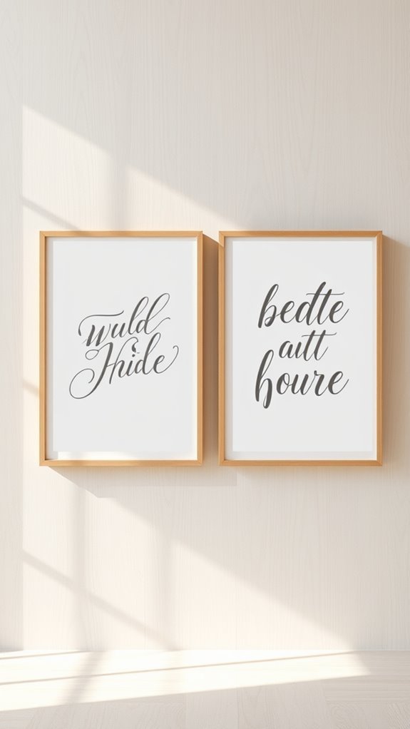 unique hand lettered wall art