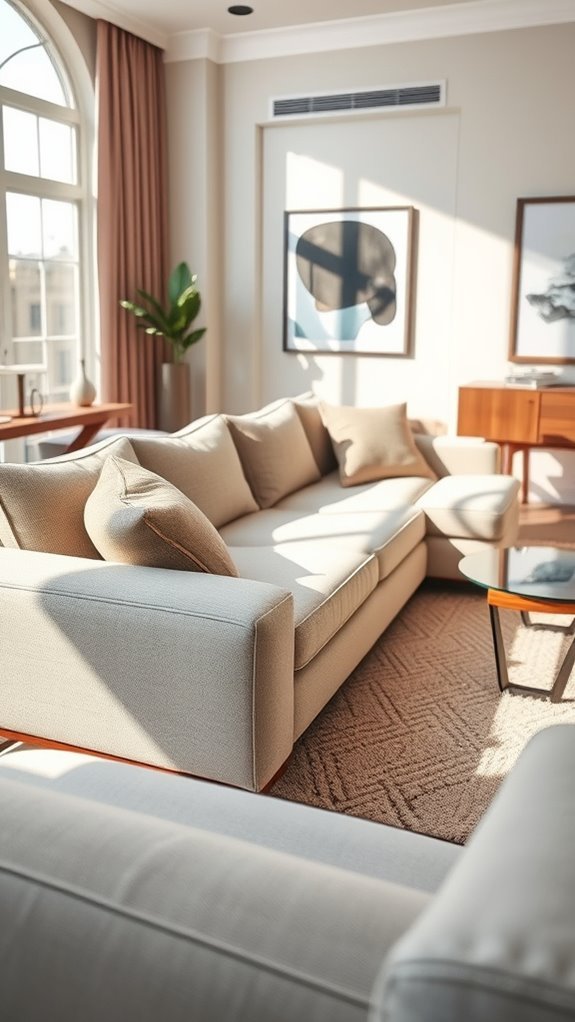 unique l shaped couch armrests