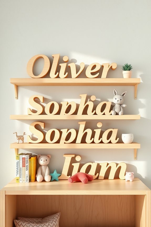 unique personalized name shelves