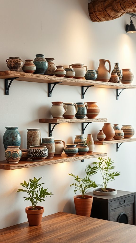unique pottery enhances ambiance