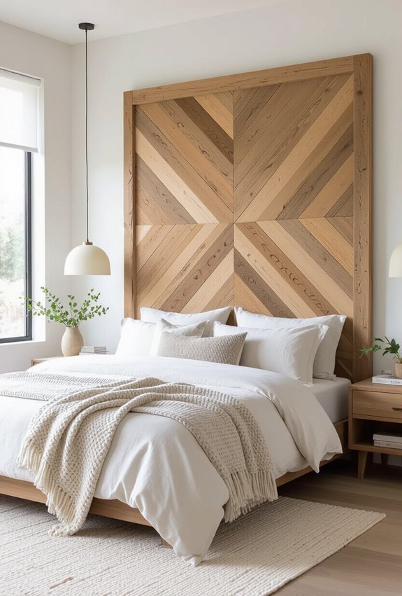 unique upcycled sculptural headboard