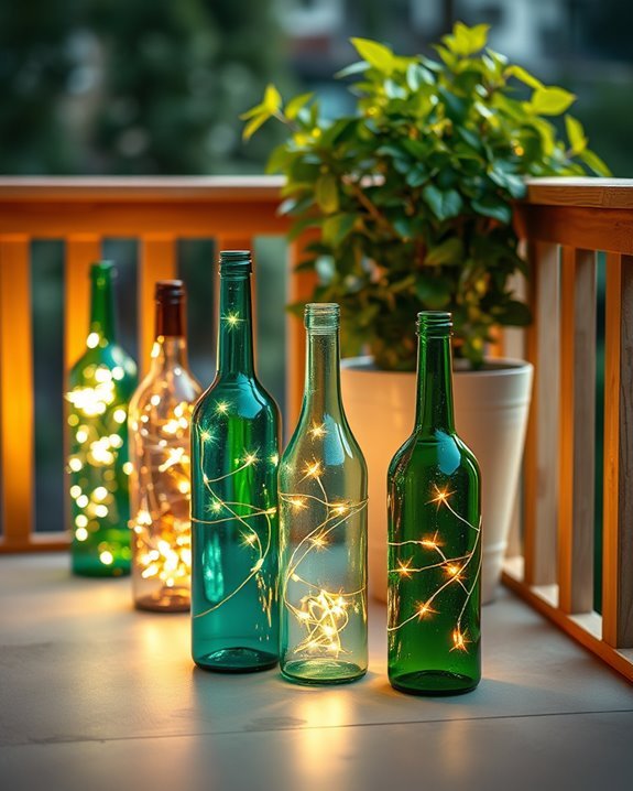 upcycled bottle fairy lights