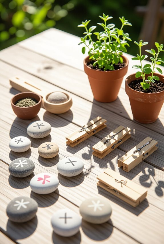 upcycled household garden markers