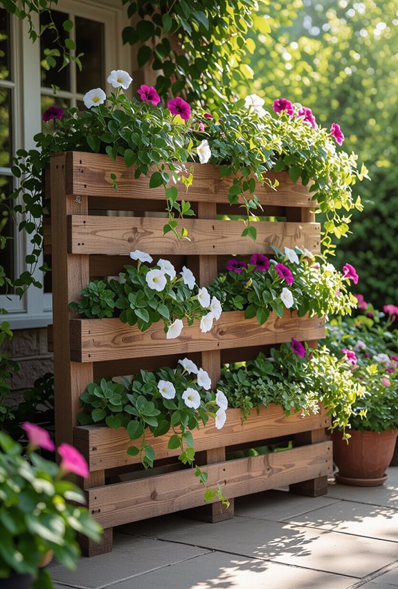 upcycled pallet corner planters