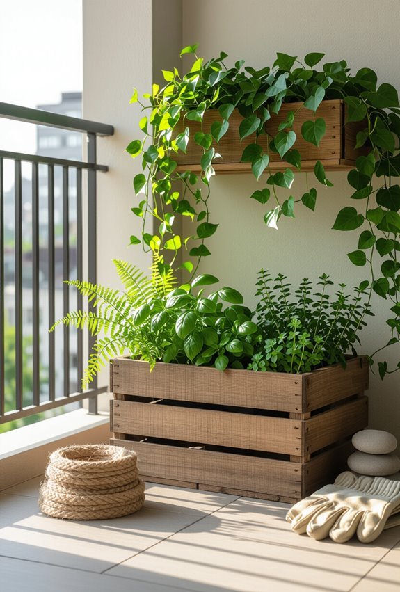 upcycled planters for balconies