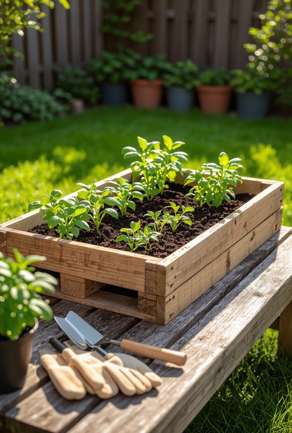 upcycled recycled materials garden