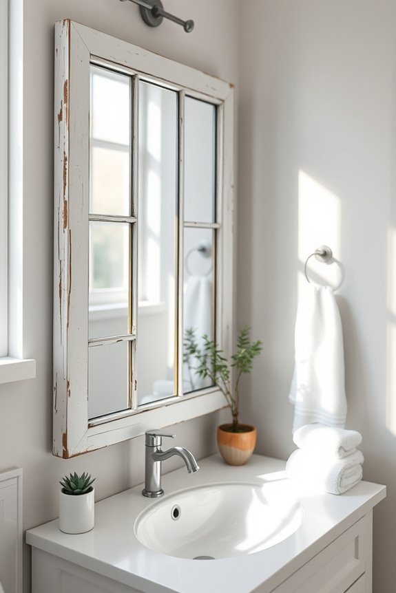 upcycled rustic window decor