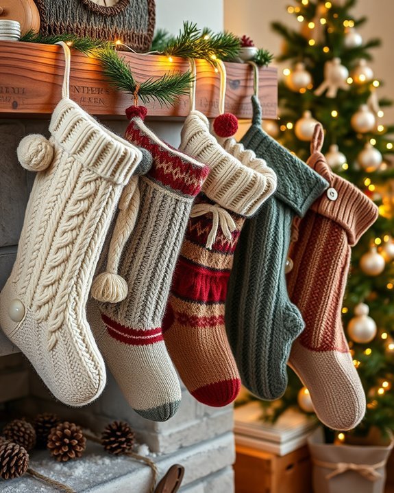 upcycled sweater christmas stockings