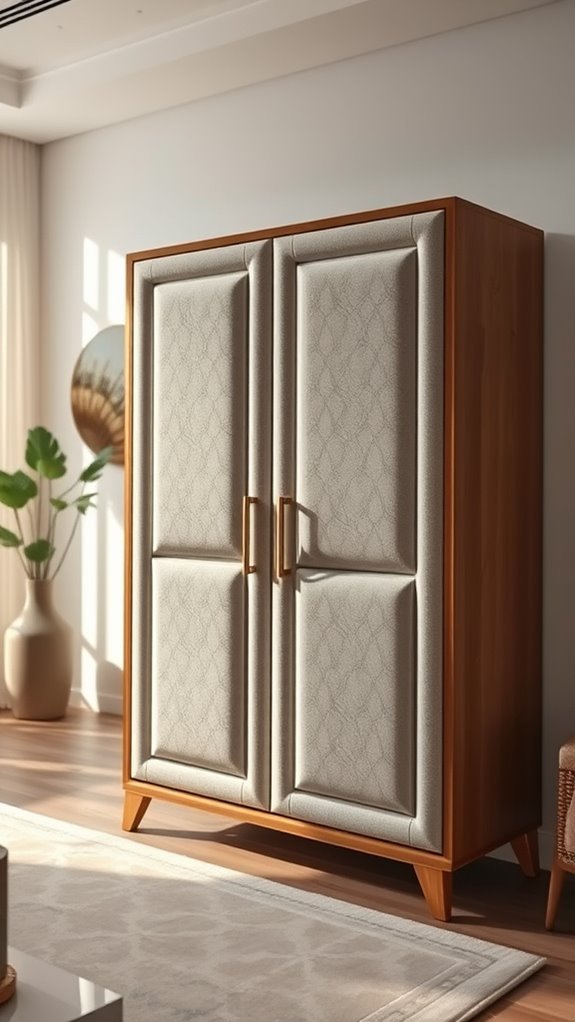 upholstered cupboards for elegance