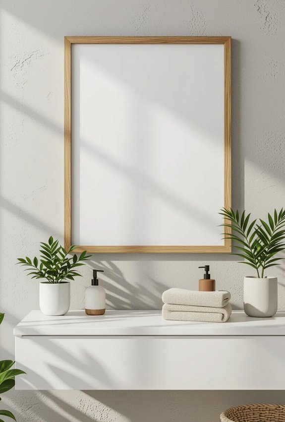 uplifting scripted bathroom quote signs