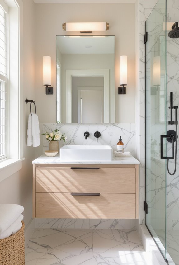 upscale look budget friendly bath finishes