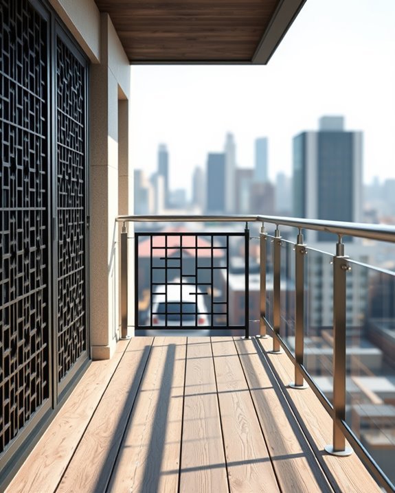 urban industrial balcony grills