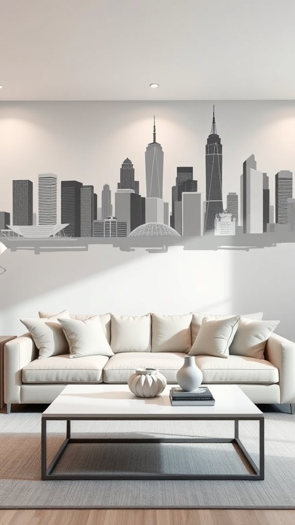 urban silhouettes enhance decor