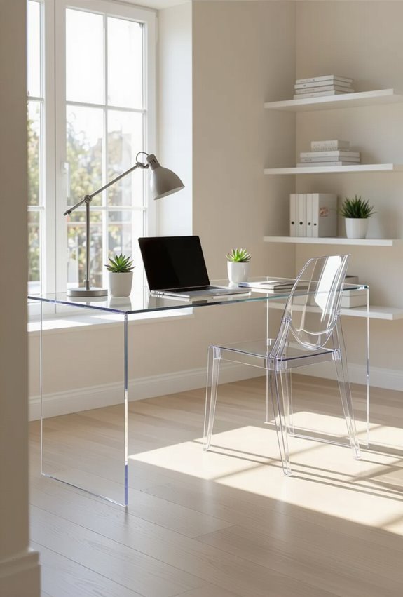 use clear furniture for openness
