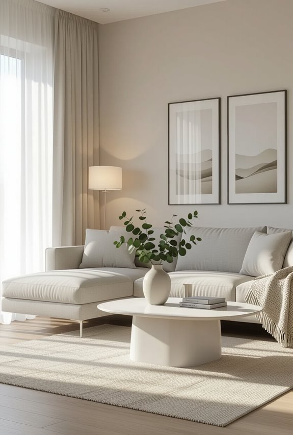 use pale cool neutrals