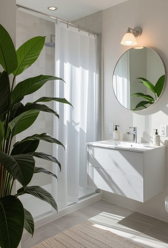 use sheer light colored curtains