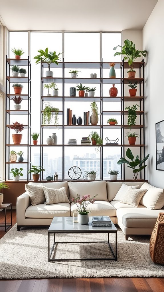 utilize shelving for organization
