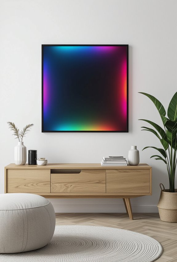 uv reactive geometric glow art