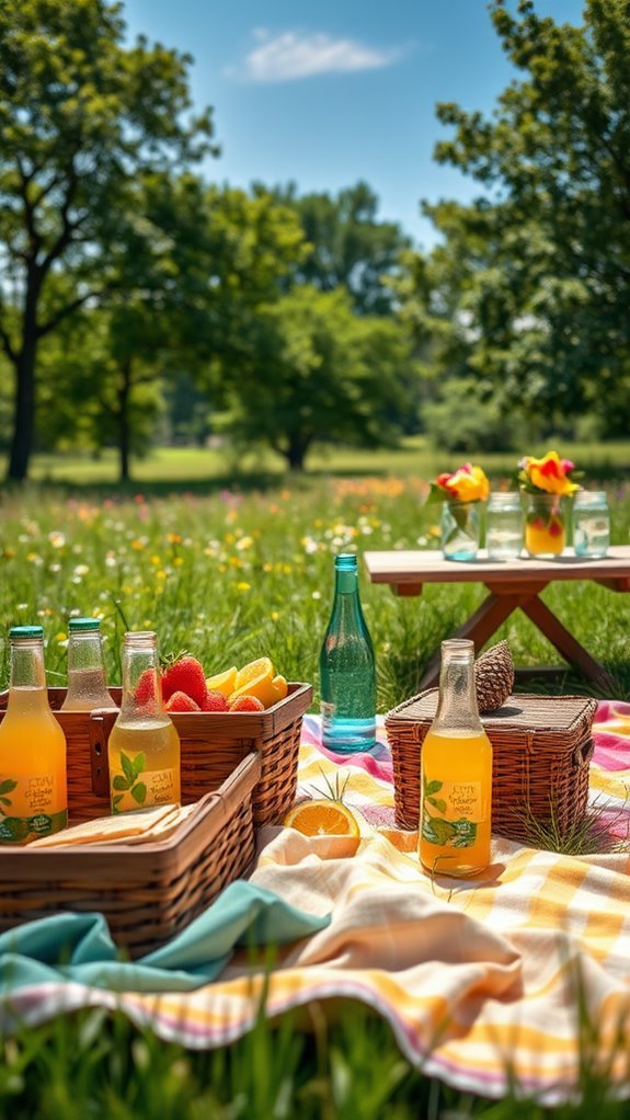variety of refreshing beverages