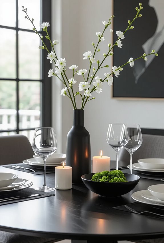 varying height layered table decor