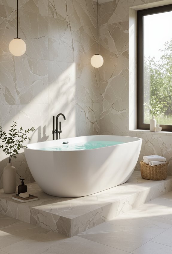 veined marble and slate
