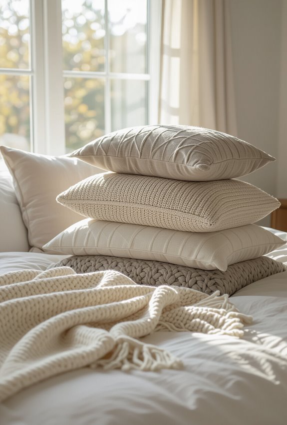 velvet cushions patterned throw