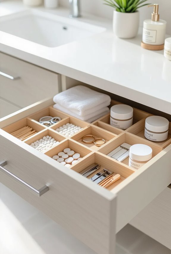 velvet labeled drawer divider system