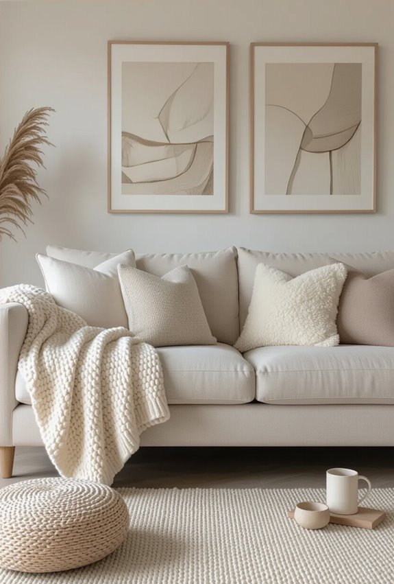 velvet textured serene neutral styling