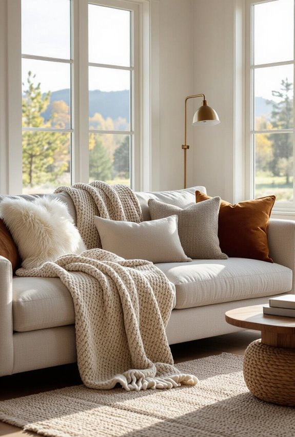 velvet wool linen layers