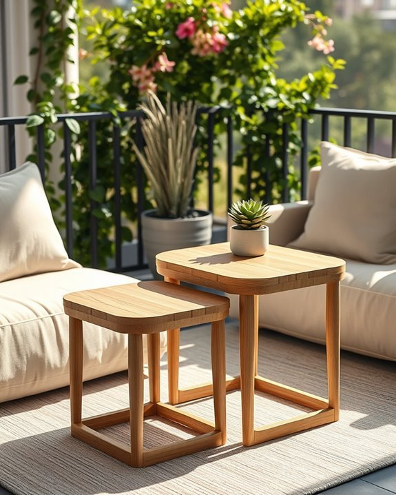versatile balcony nesting tables