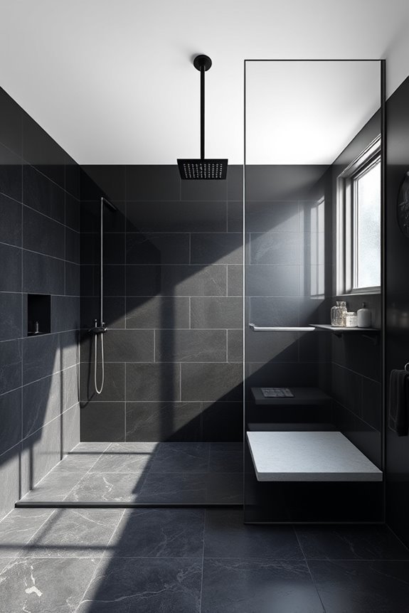versatile black shower oasis