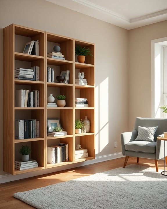 versatile cube shelving display