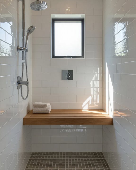 versatile fold down shower seat