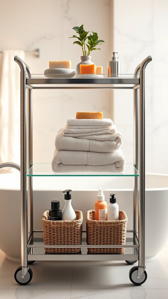 versatile mobile bathroom storage