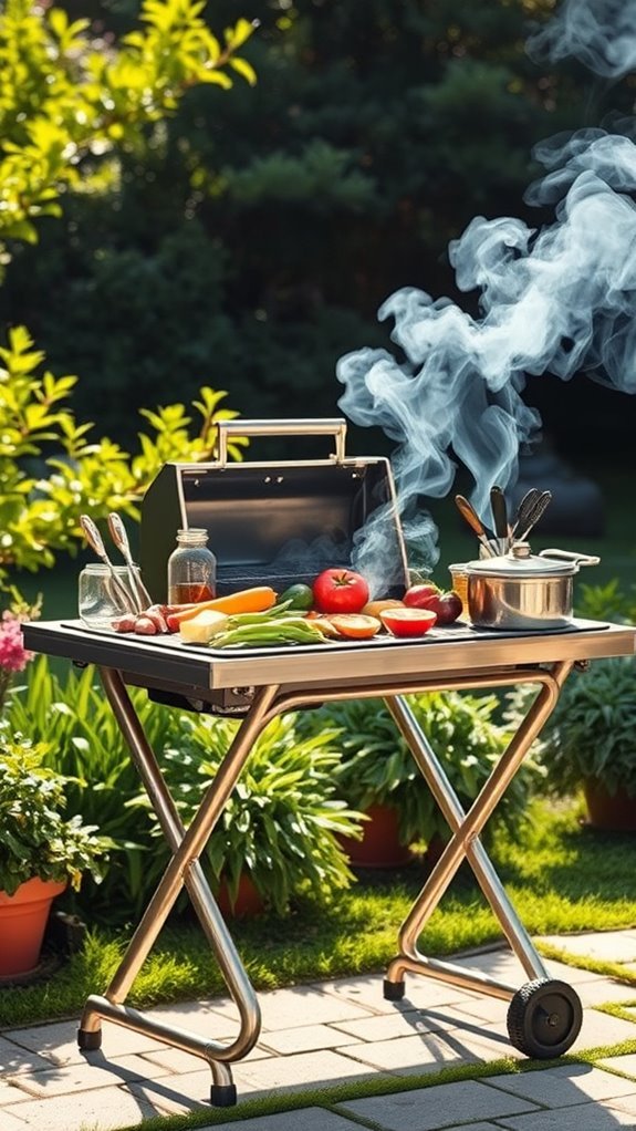 versatile portable bbq stand