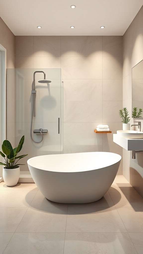 versatile shower and bathtub