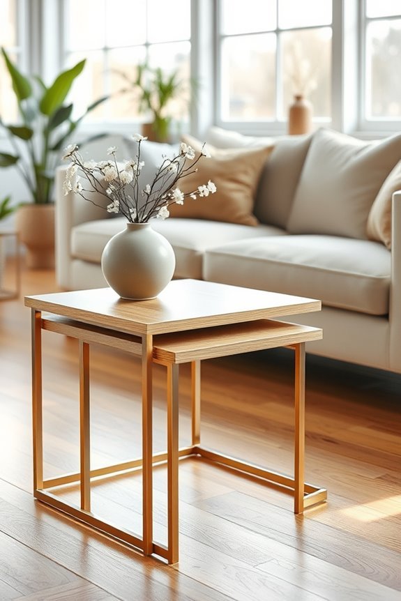 versatile space saving nesting tables