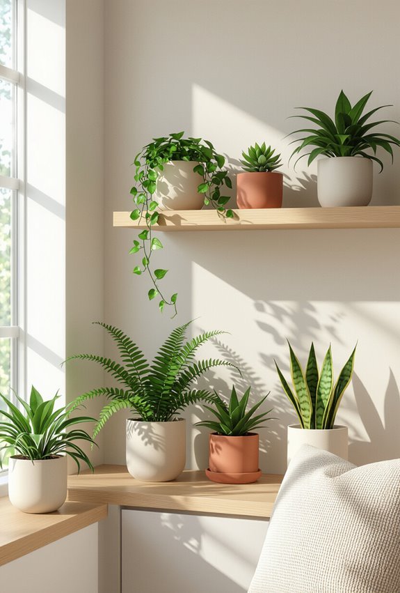 vertical air purifying hanging greenery