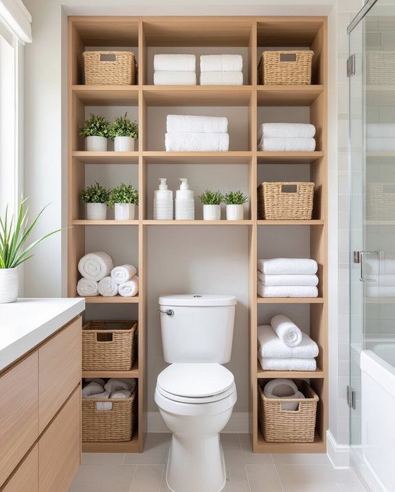vertical bathroom storage solutions
