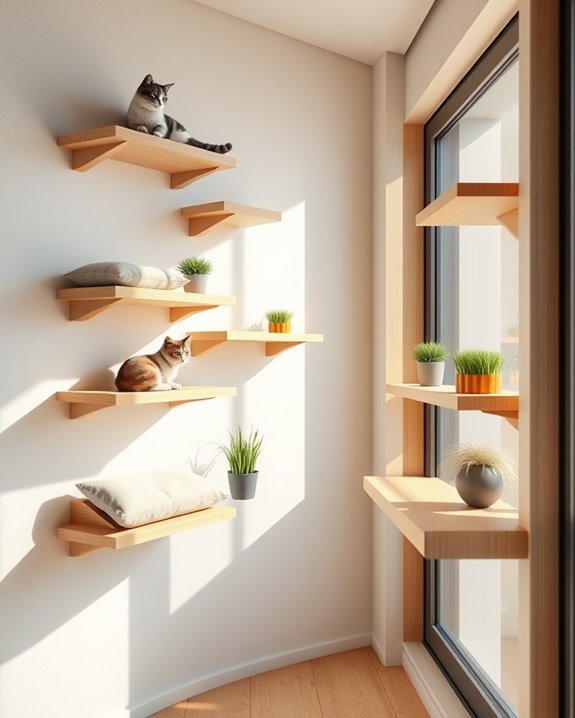 vertical cat climbing playground